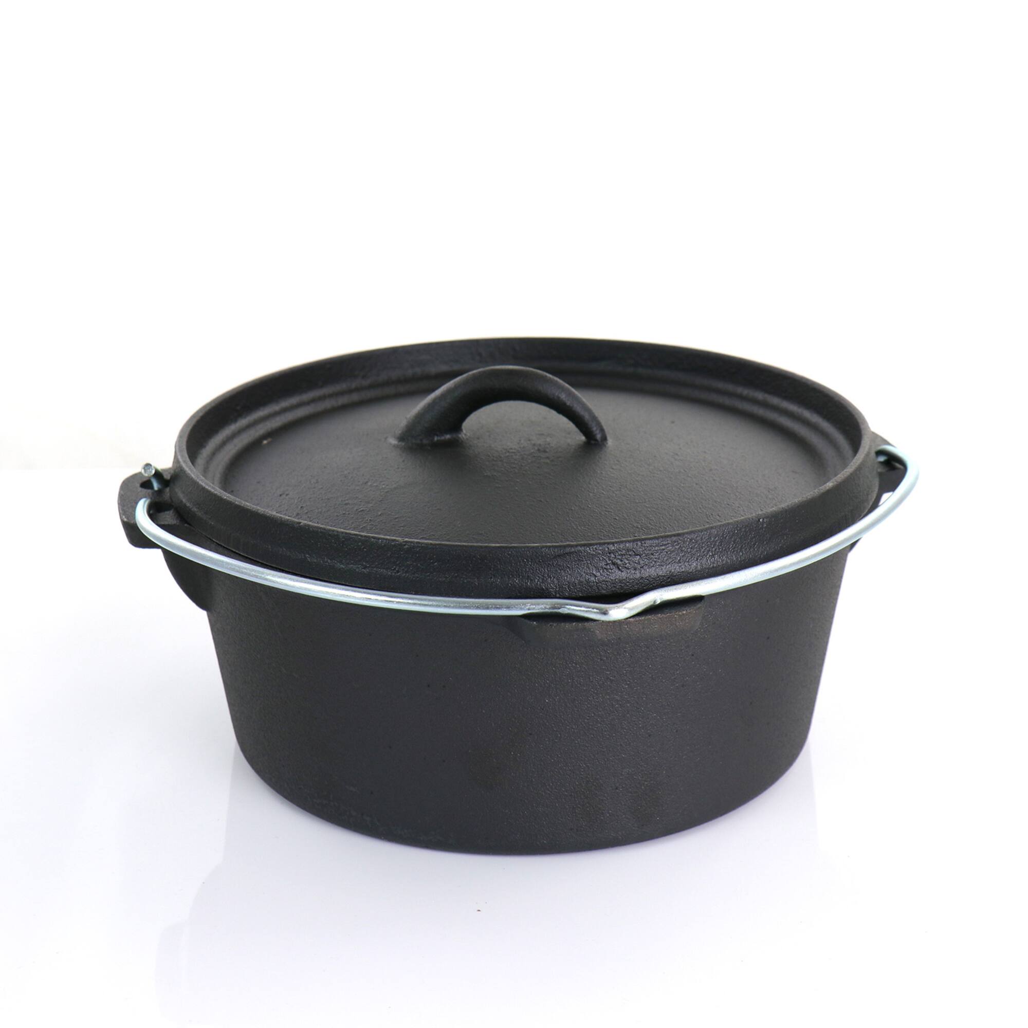 MegaChef 5 Piece Pre-Seasoned Cast Iron Kitchen Cookware Set